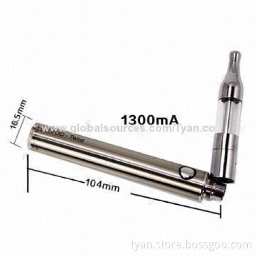 China 2014 Hot-selling Evod Twist Batteries with 650/900/1,100/1,300mAh Capacity